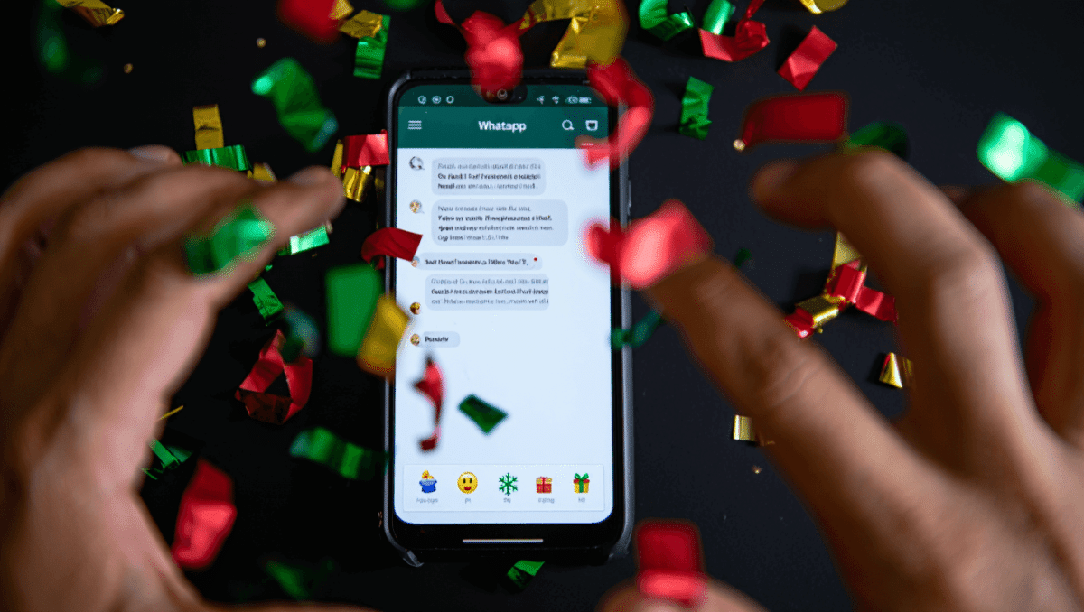 Su WhatsApp arrivano le reazioni con coriandoli per le festività
