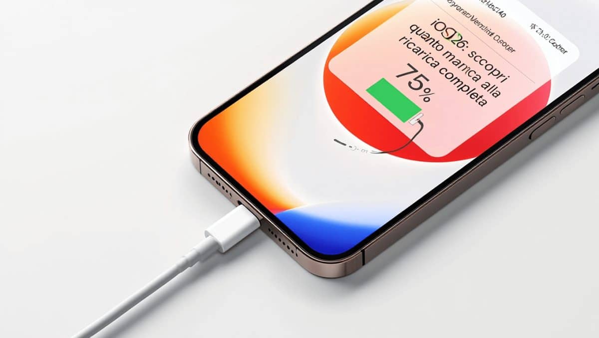 iOS 26, come sapere quanto tempo manca alla ricarica completa di iPhone