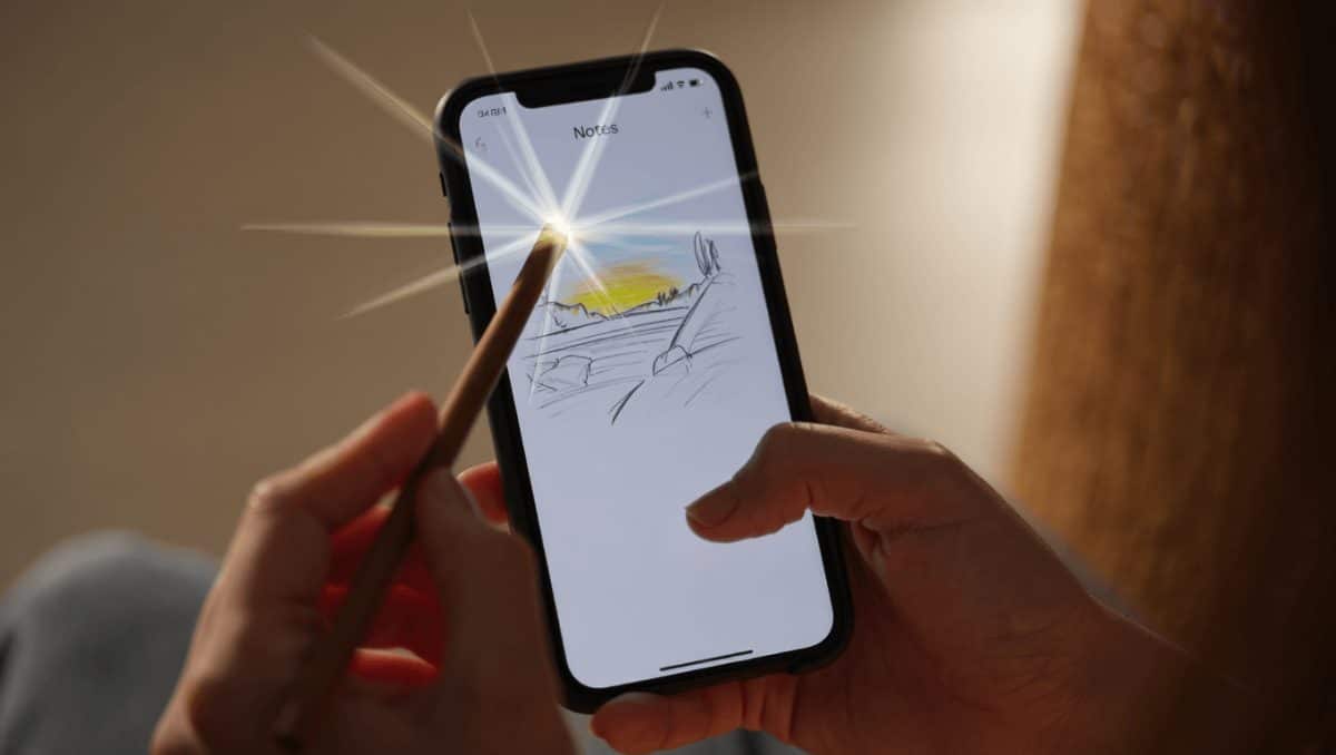 Uno schizzo su Note e La Bacchetta Immagini di iPhone lo trasforma in un capolavoro