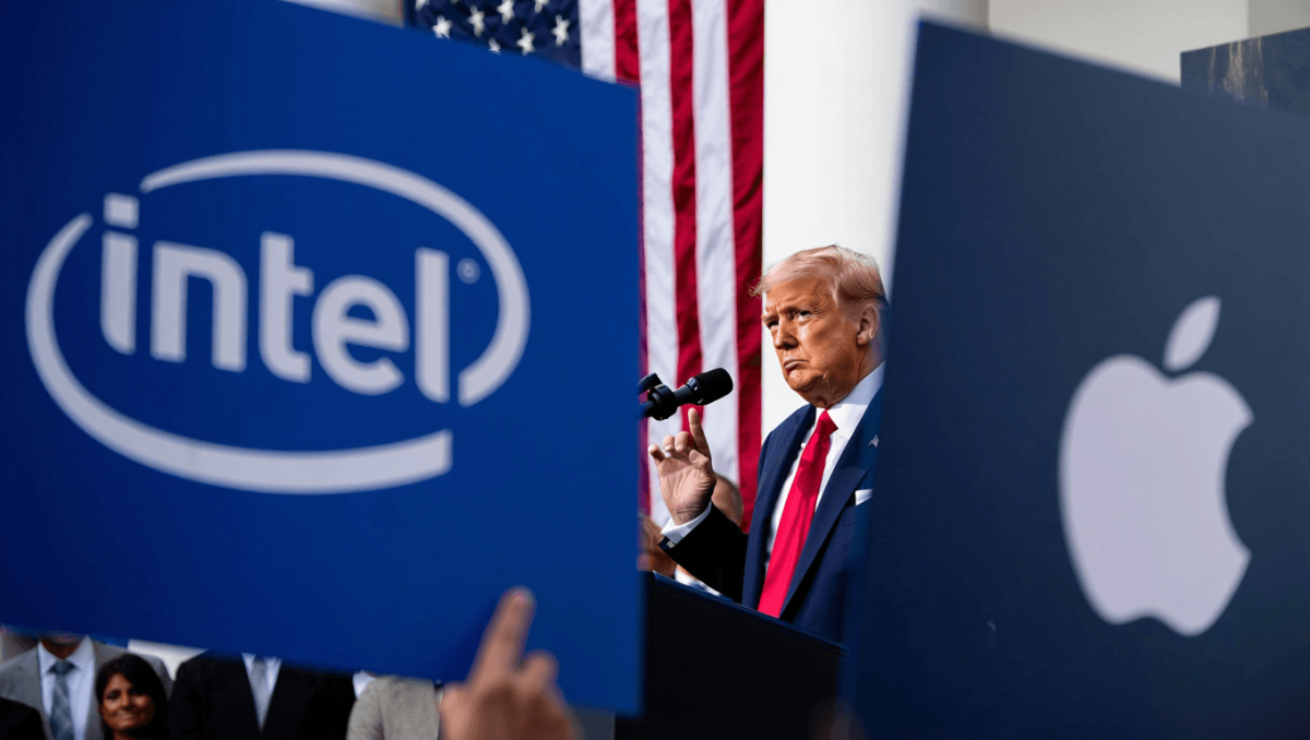 Il presidente USA Trump ha annunciato un accordo fra Intel e Apple per produrre chip negli Stati Uniti